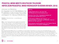 Peaceful Mind Workshop Dt Telekom2